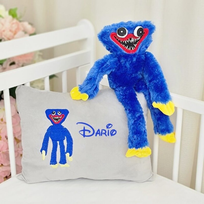 Set personalizat: Huggy Wuggy + pernuta gri [3]