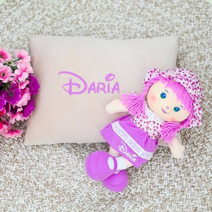 Set personalizat: Papusa muzicala 35cm 0012Mov + pernuta [2]