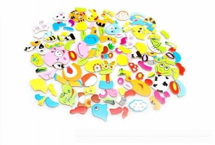 Tabla de scris din lemn 3 in 1 cu doua fete si puzzle (model 8) [5]