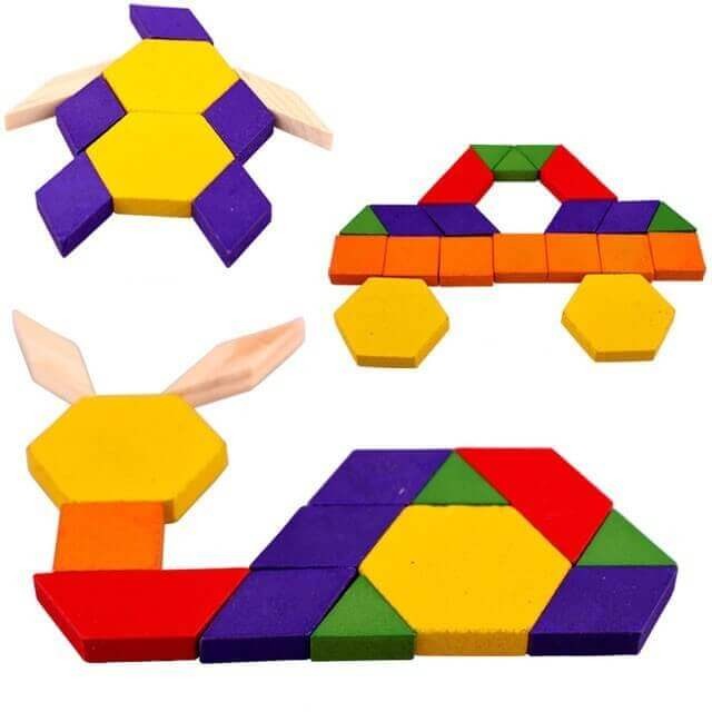 Tangram 125 piese din lemn [2]
