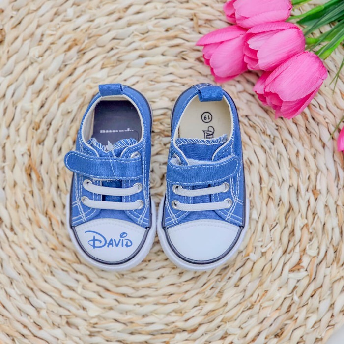 Tenisi copii cu arici, personalizati cu nume, bleu [3]