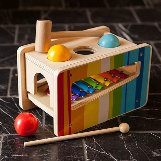 Tooky Toy Masa de lucru cu xilofon [4]