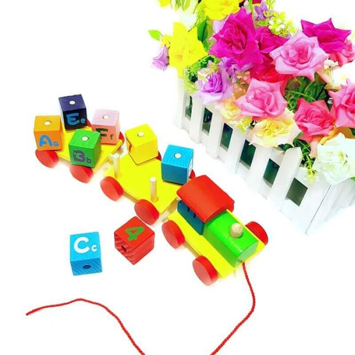 Trenulet din lemn ABC [2]