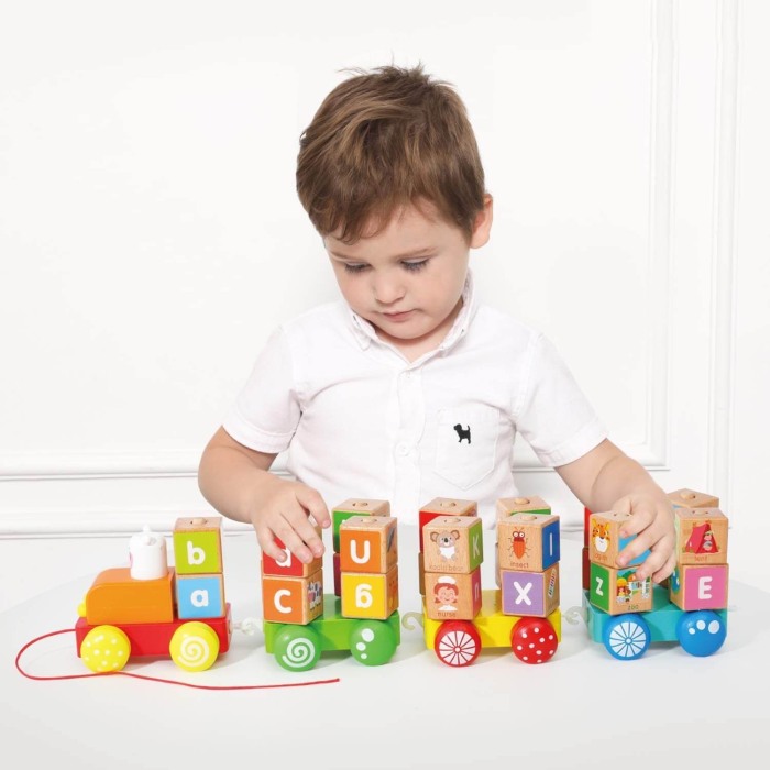 Trenulet din lemn Cuburi rotative [2]