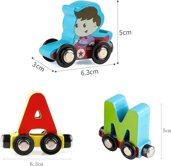 Trenulet din lemn Magnetic Literele alfabetului [3]