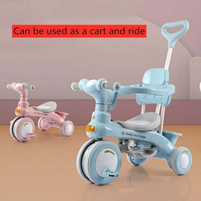 Tricicleta 3 in 1 pentru copii cu maner parental, spatar si functie muzicala [6]
