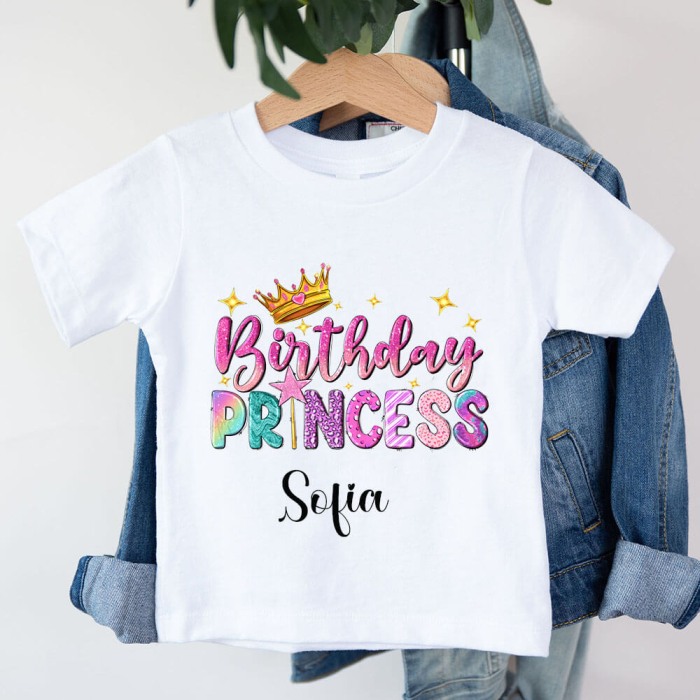 Tricou copii Personalizat cu nume Birthday Princess [2]
