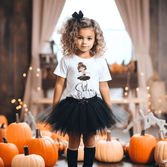Tricou copii Personalizat cu nume Model Balerina [2]