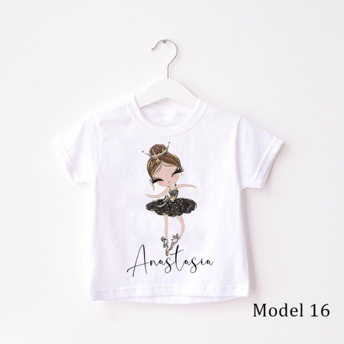 Tricou copii Personalizat cu nume Model Balerina [4]