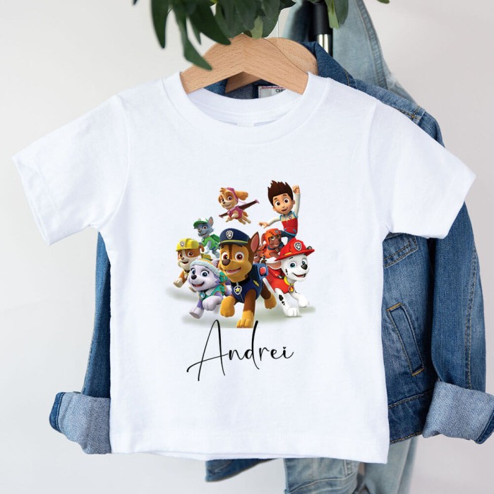 Tricou copii personalizat cu personajul preferat si nume [2]