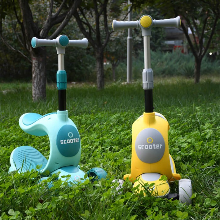 Trotineta copii 3 in 1, Trio Scooter, scaunel detasabil si maner reglabil [5]