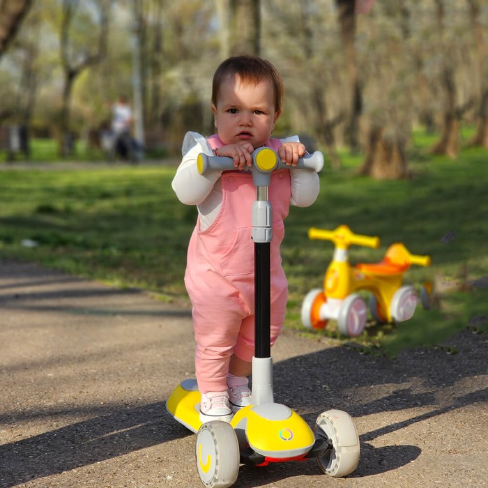 Trotineta copii 3 in 1, Trio Scooter, scaunel detasabil si maner reglabil [3]