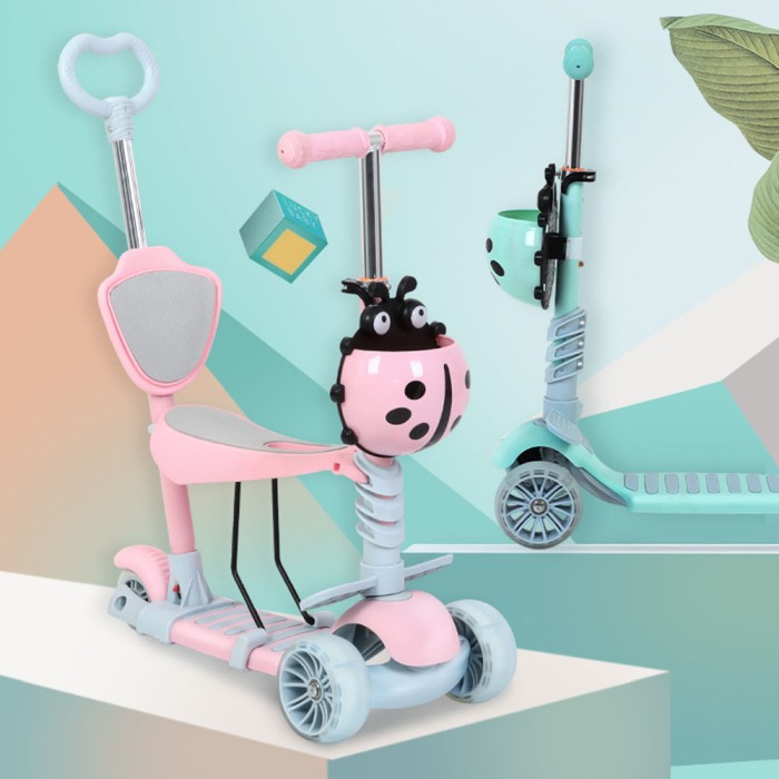 Trotineta evolutiva 5 in 1 cu spatar si maner de impins [6]