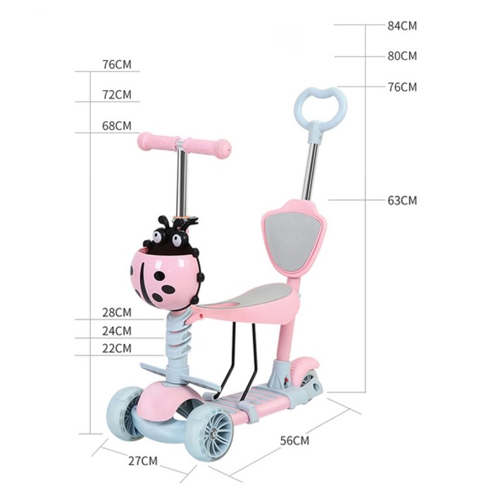 Trotineta evolutiva 5 in 1 cu spatar si maner de impins [9]