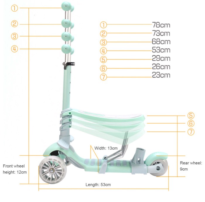 Trotineta evolutiva 3 in 1 cu lumini si cosulet buburuza [2]