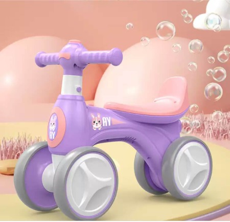 Jucarii de exterior - Bicicleta fara pedale cu Baloane, lumini si sunete Lila