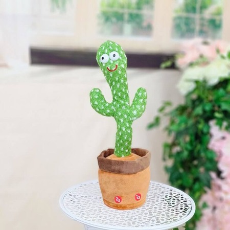 Jucarii interactive - Cactus dansator cu lumini si functie de inregistrare