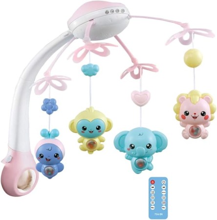 Articole bebe - Carusel muzical cu 516 melodii proiectii si telecomanda
