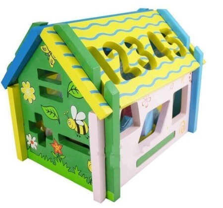 Constructie si creativitate - Casuta lemn cifre