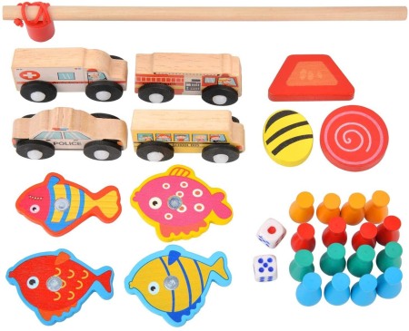 Centru de joaca din lemn cu 11 activitati educative Broscuta [2]