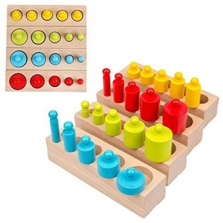 Puzzle - Cilindri Montessori Color