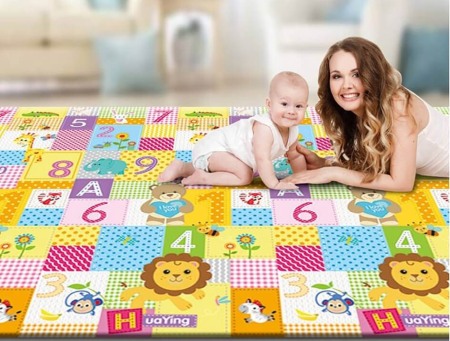 Jucarii copii - Covor de joaca educativ cu doua fete 2M-1cm grosime