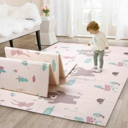 Covor pliabil pentru copii cu 2 fete Girafa si Trenulet 180 x 200 cm [8]