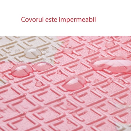 Covor pliabil pentru copii cu 2 fete Girafa si Trenulet 180 x 200 cm [9]