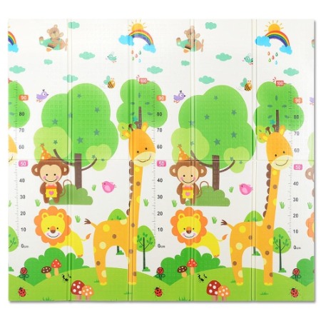 Covor pliabil pentru copii cu 2 fete Girafa si Trenulet 180 x 200 cm [6]