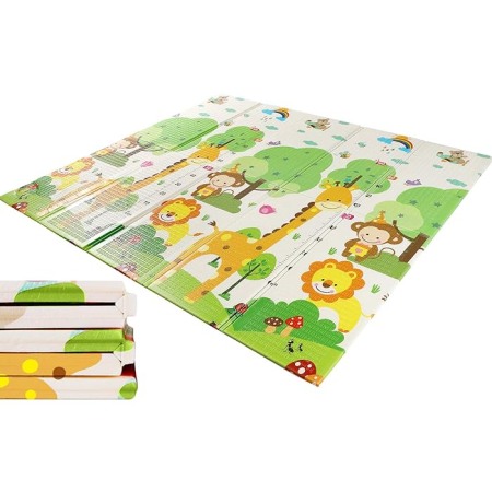 Covor pliabil pentru copii cu 2 fete Girafa si Trenulet 180 x 200 cm [7]