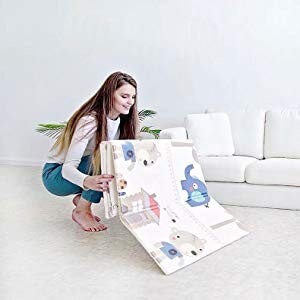 Covor pliabil pentru copii cu 2 fete Girafa si Trenulet 180 x 200 cm [13]