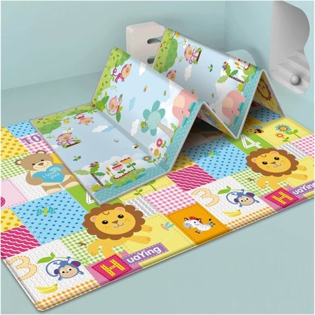 Jucarii copii - Covor pliabil pentru copii cu 2 fețe Leut 180 x 150 cm