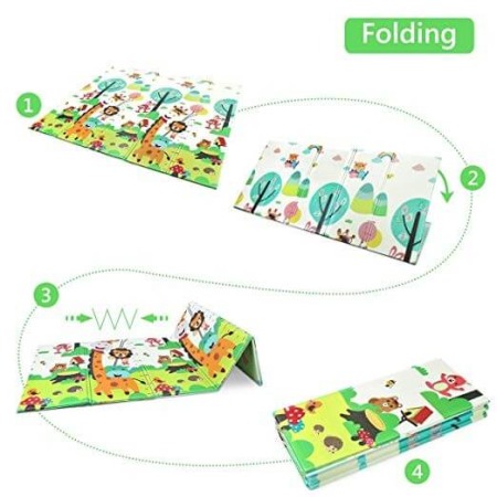 Covor pliabil pentru copii cu 2 fețe London 200 x 180 x 1 cm [10]