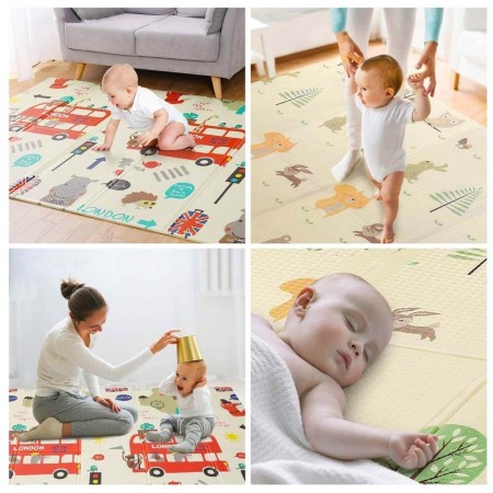 Covor pliabil pentru copii cu 2 fețe London 200 x 180 x 1 cm [1]
