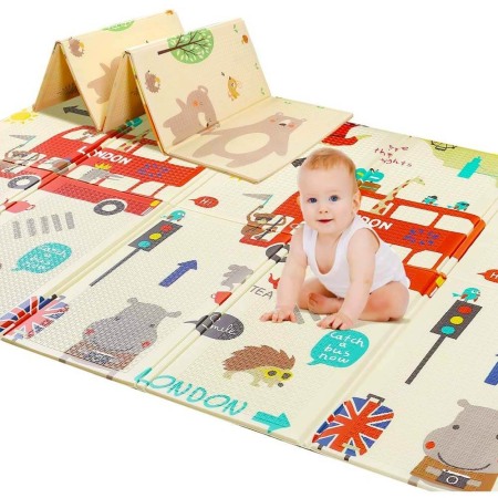 Covor pliabil pentru copii cu 2 fețe London 200 x 180 x 1 cm [0]