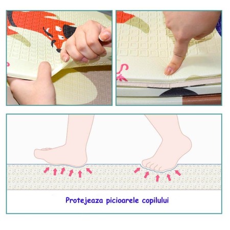 Covor pliabil pentru copii cu 2 fețe London 200 x 180 x 1 cm [5]