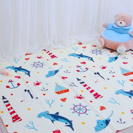 Covor pliabil pentru copii cu 2 fețe model Marin [0]