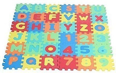 Covor puzzle litere si cifre 72 piese [0]