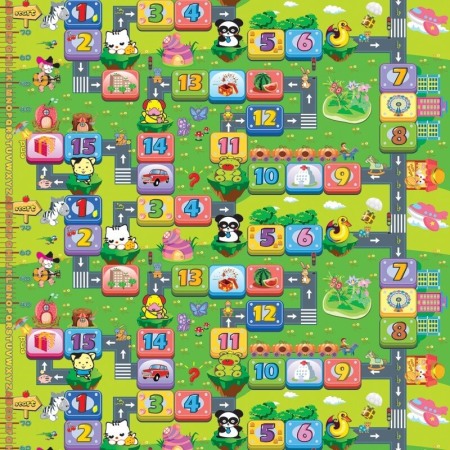Covoras cu doua fete Litere/Traseu 180x150 cm [6]