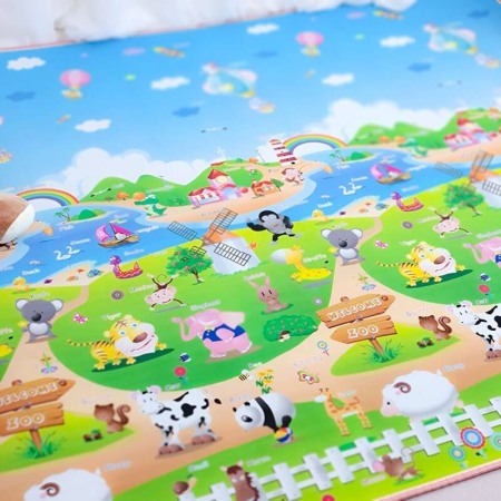 Covoras educativ cu doua fete Litere/animale 2M [2]