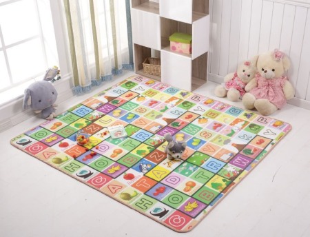 Covoras educativ cu doua fete Litere/animale 2M [1]