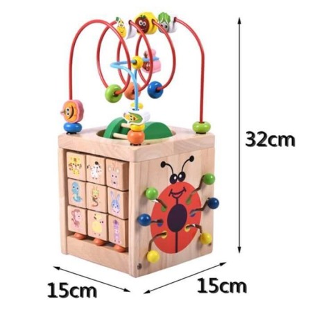 Cub din lemn cu multiple activitati Buburuza [8]