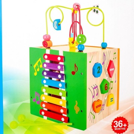 Cub din lemn sortator si xilofon [0]