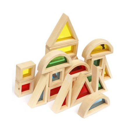 Cuburi Montessori 20 piese curcubeu [3]