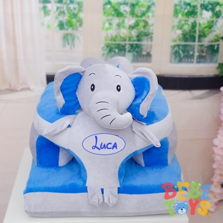 Jucarii din plus - Fotoliu bebe QZ elefant-personalizat cu nume
