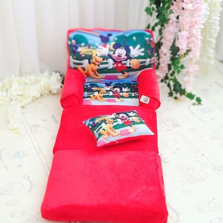 Fotolii de plus - Fotoliu extensibil Clubul lui Mickey Mouse 4 placi + perna cadou