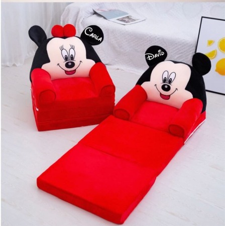 Jucarii copii - Fotoliu extensibil Mickey Mouse 115 personalizat cu nume