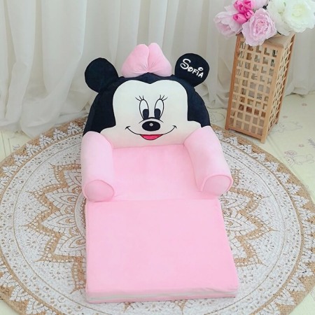 Fotoliu extensibil Minnie Mouse roz, personalizat cu nume [2]