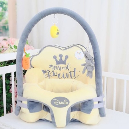 Fotoliu Micul Print galben pal/gri, cu arcada, personalizat cu nume [0]