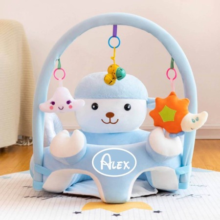 Fotolii de plus - Fotoliu Oita bleu cu arcada personalizat cu nume
